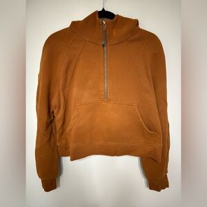 LULULEMON Women's Brown Half-Zip Scuba Sweatshirt